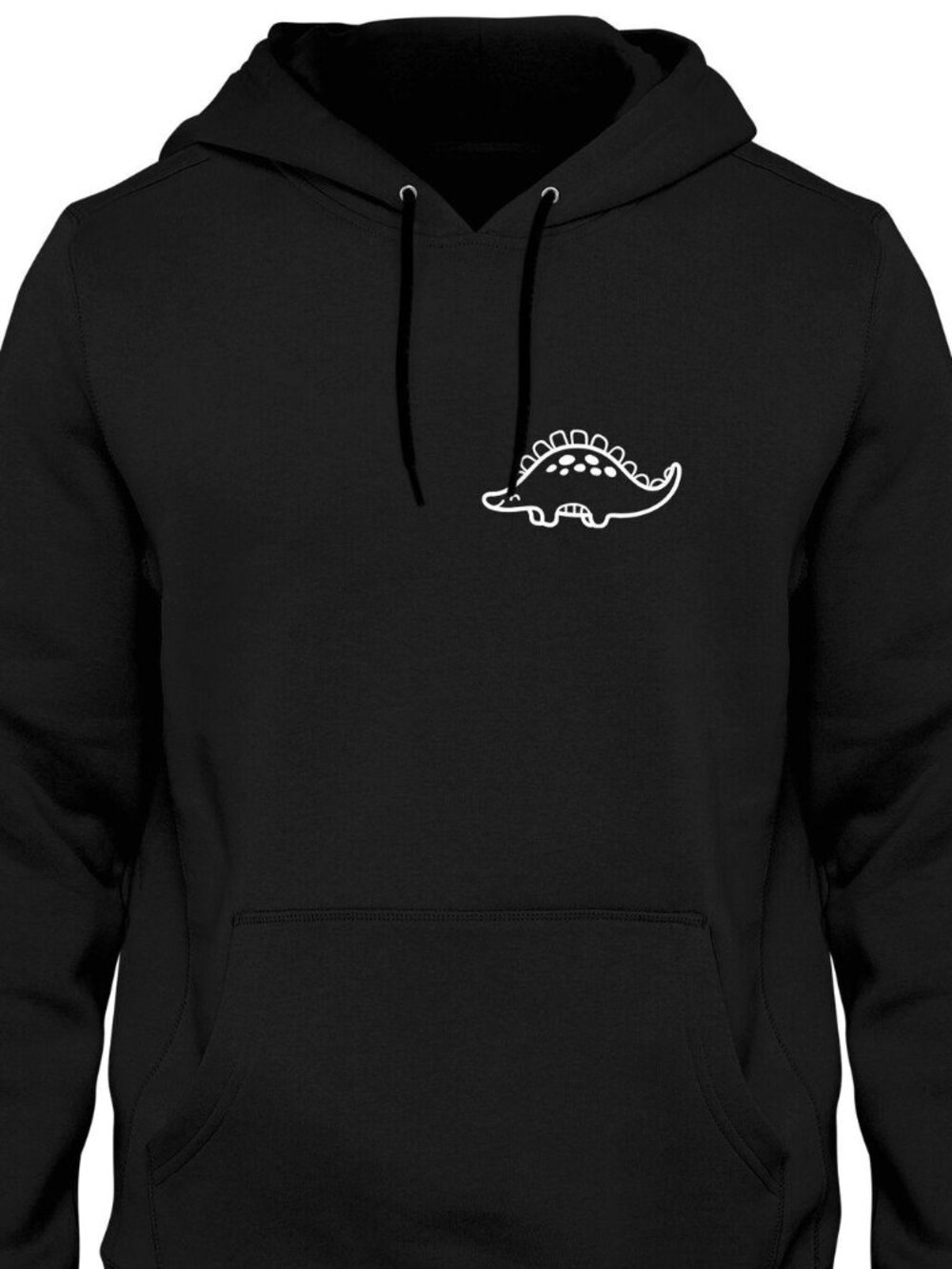 New Cute Stegosaurus Dinosaur Corner Black Hoodie Fleece Sweatshirt